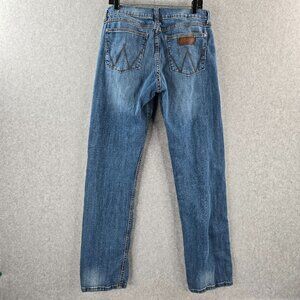 Wrangler Retro Jeans Mens 32x36 Slim Straight Denim Stretch Pants Western Cowboy